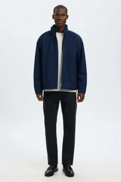 Selected Cazadora técnica resistente al agua Azul marino Online