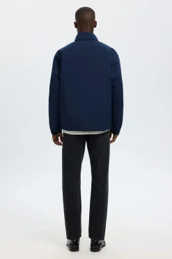 Selected Cazadora técnica resistente al agua Azul marino Online