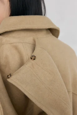 Pedro del Hierro Cazadora tipo capa capucha Beige Discount