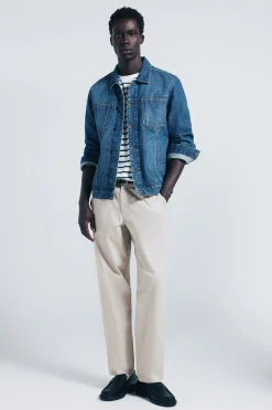 Springfield Cazadora vaquera básica turquesa