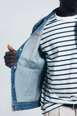 Springfield Cazadora vaquera básica turquesa