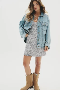 Springfield Cazaora vaquera oversized algodón azul Discount