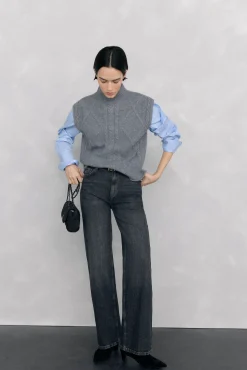 Pedro del Hierro Chaleco abotonadura central y ochos espalda Gris Discount