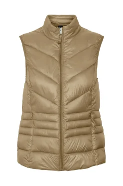Vero Moda Chaleco acolchado Marr&oacute;n oscuro New