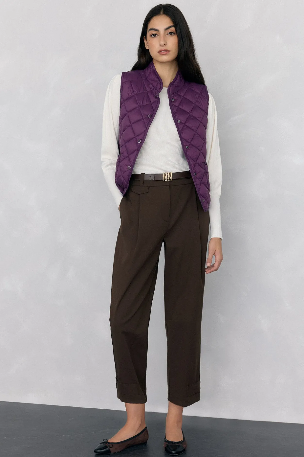 Pedro del Hierro Chaleco acolchado Morado Outlet