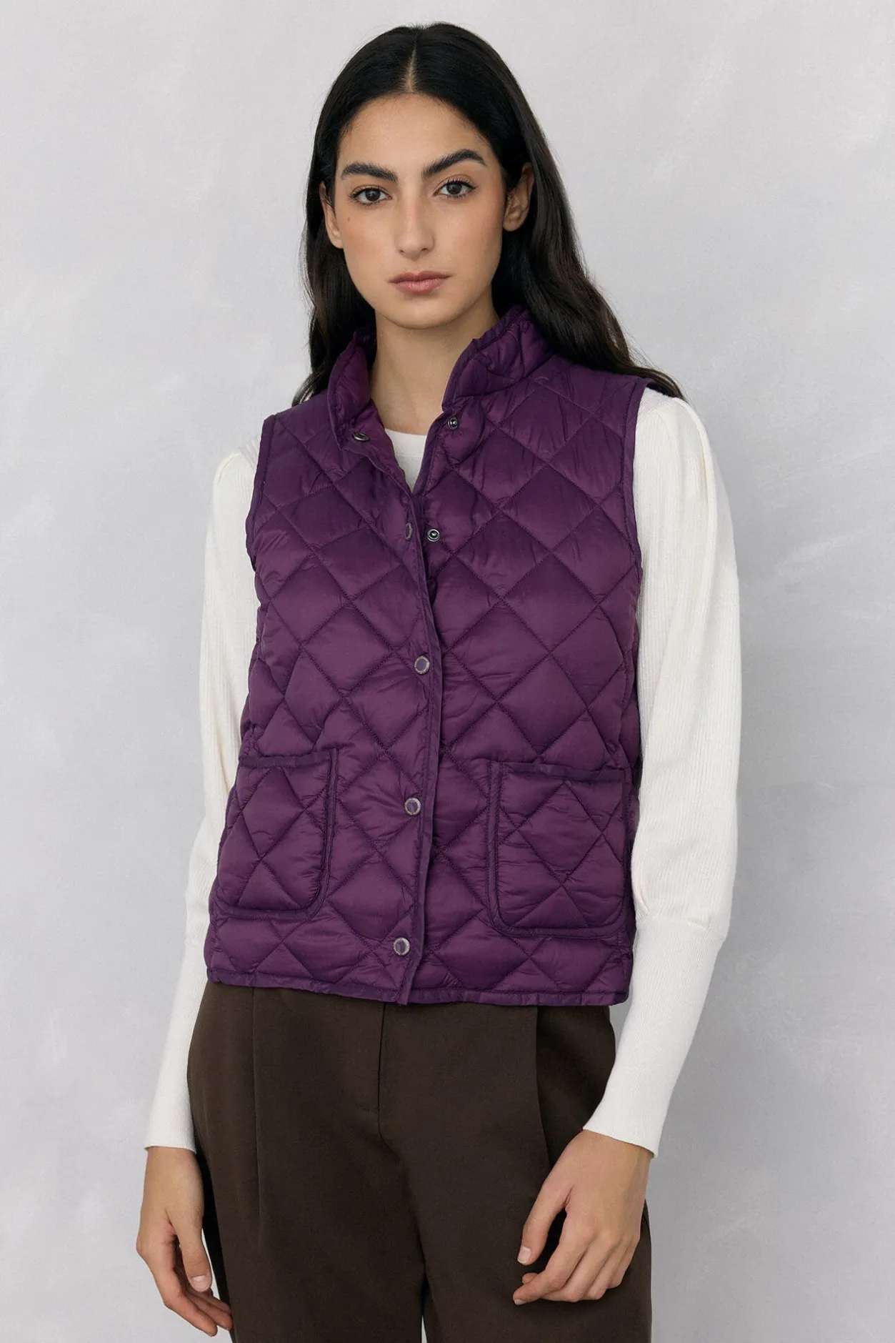 Pedro del Hierro Chaleco acolchado Morado Outlet