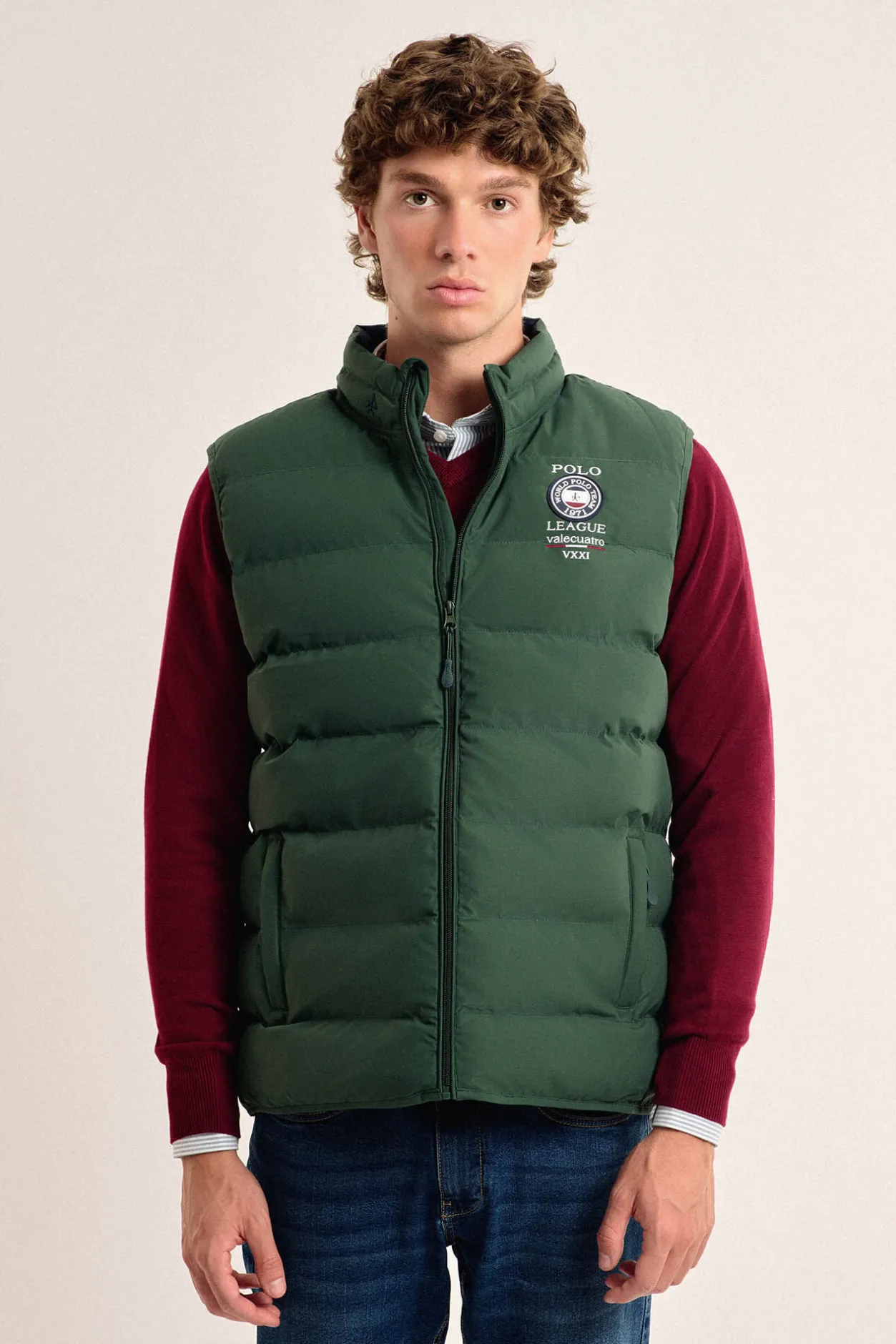 Valecuatro Chaleco acolchado color modelo Escudo Verde Outlet