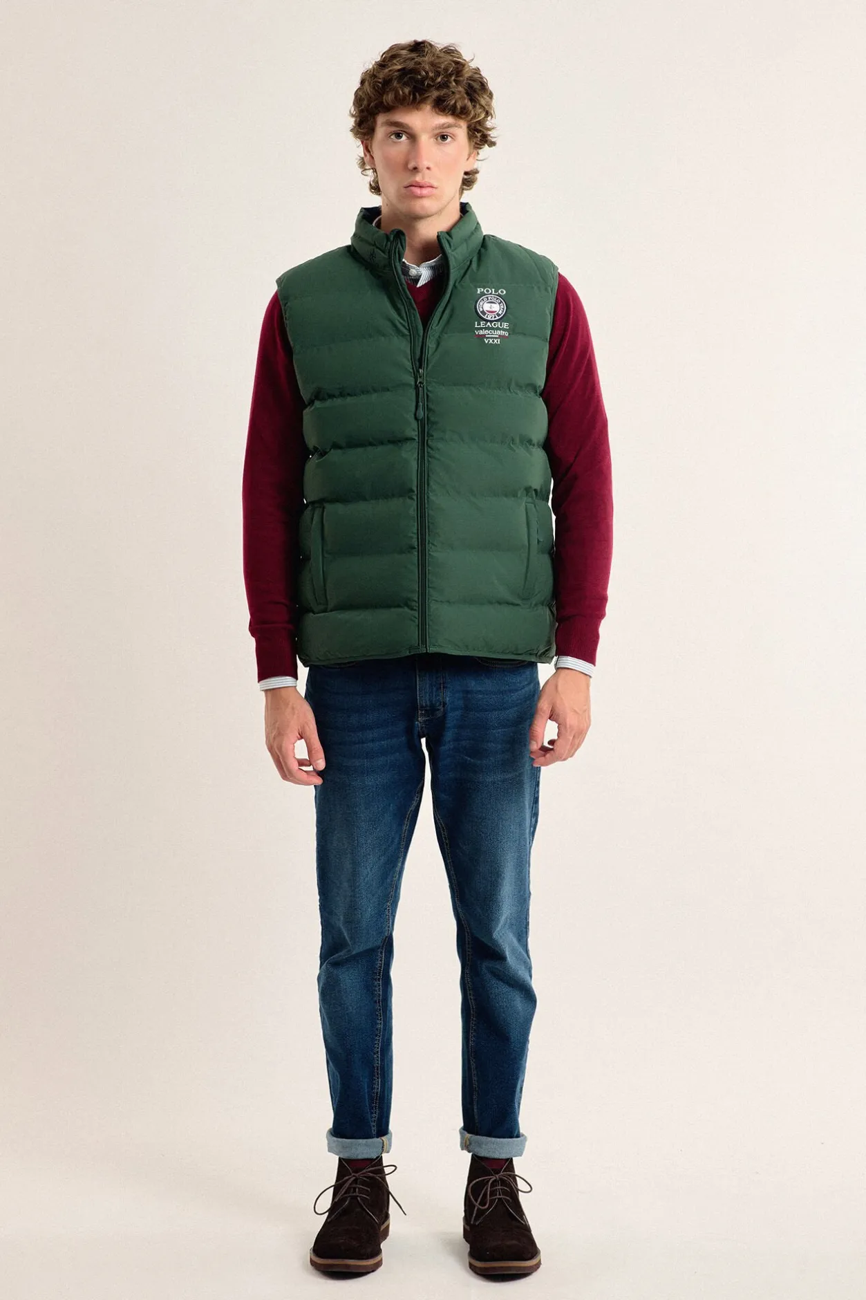 Valecuatro Chaleco acolchado color modelo Escudo Verde Outlet