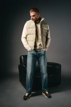 OOTO Chaleco acolchado con bolsillo Beige Outlet