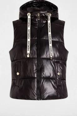 Morgan Chaleco acolchado efecto vinilo Negro Sale