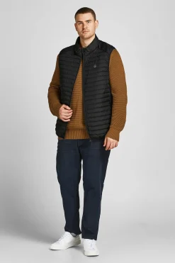Jack & Jones PLUS Chaleco acolchado ligero PLUS negro Clearance