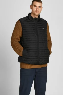 Jack & Jones PLUS Chaleco acolchado ligero PLUS negro Clearance