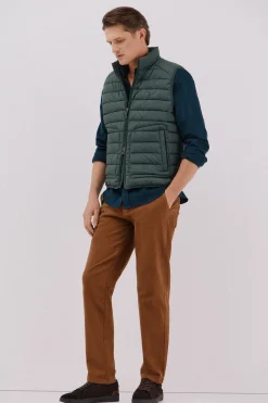 Cortefiel Chaleco acolchado ultralight Verde oscuro Hot