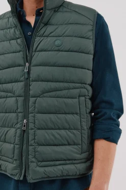 Cortefiel Chaleco acolchado ultralight Verde oscuro Hot