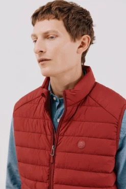 Cortefiel Chaleco acolchado ultralight Rojo Clearance