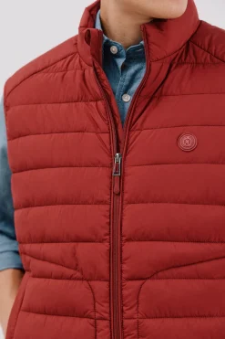 Cortefiel Chaleco acolchado ultralight Rojo Clearance