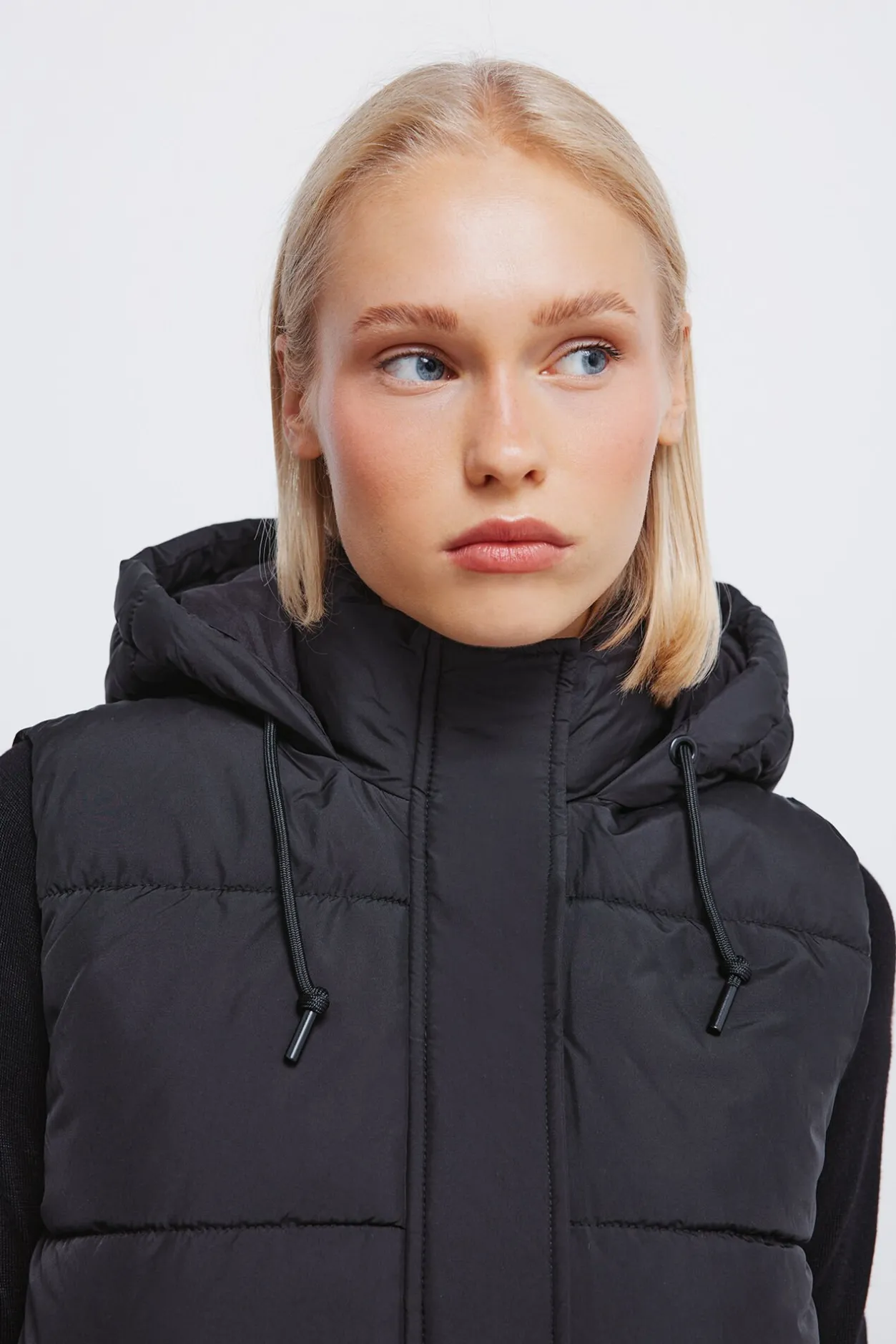 Springfield Chaleco capucha poliéster reciclado negro Hot