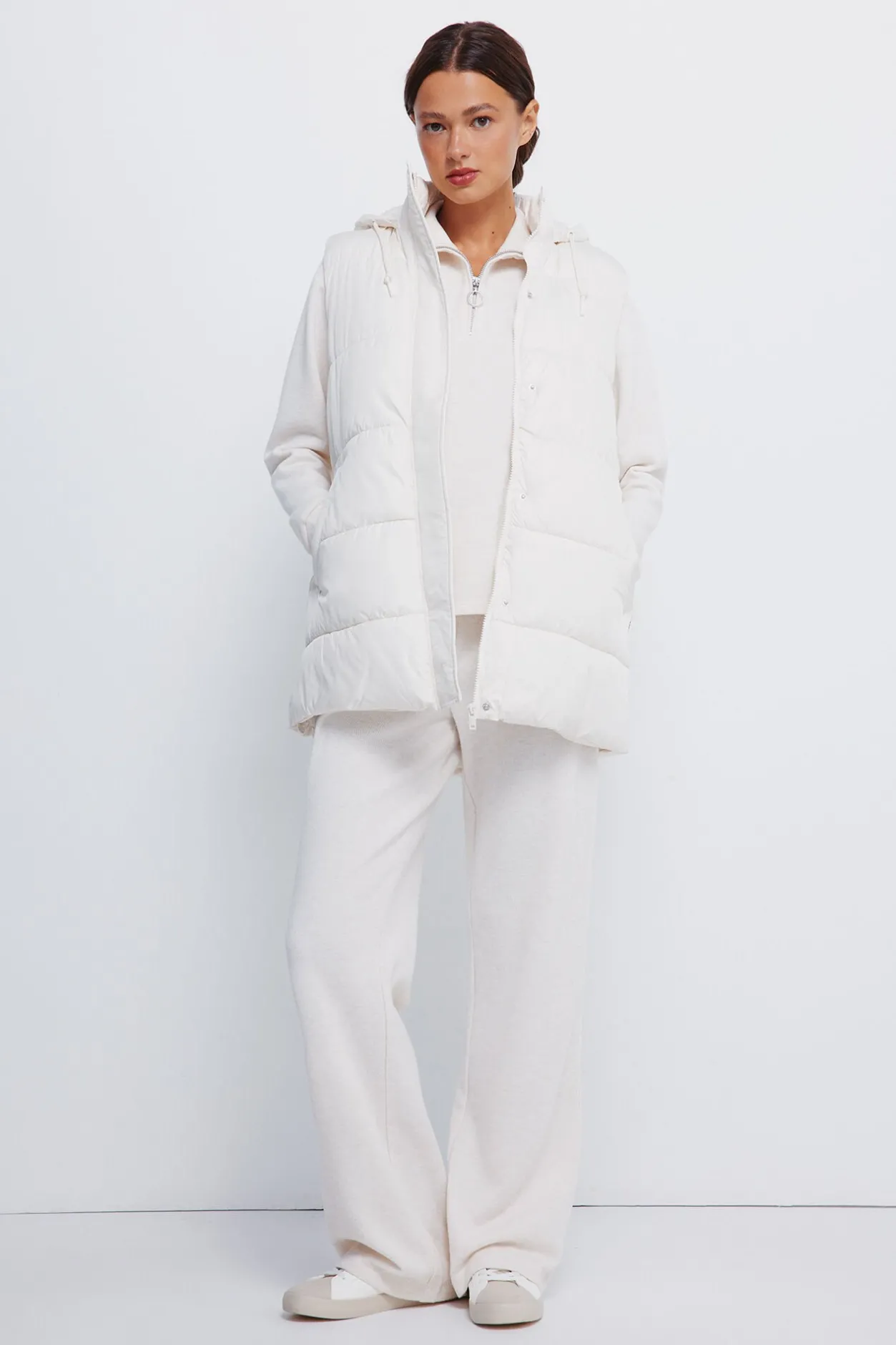 Springfield Chaleco capucha poliéster reciclado marr&oacute;n Outlet