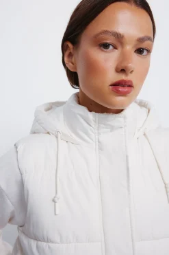 Springfield Chaleco capucha poliéster reciclado marr&oacute;n Outlet