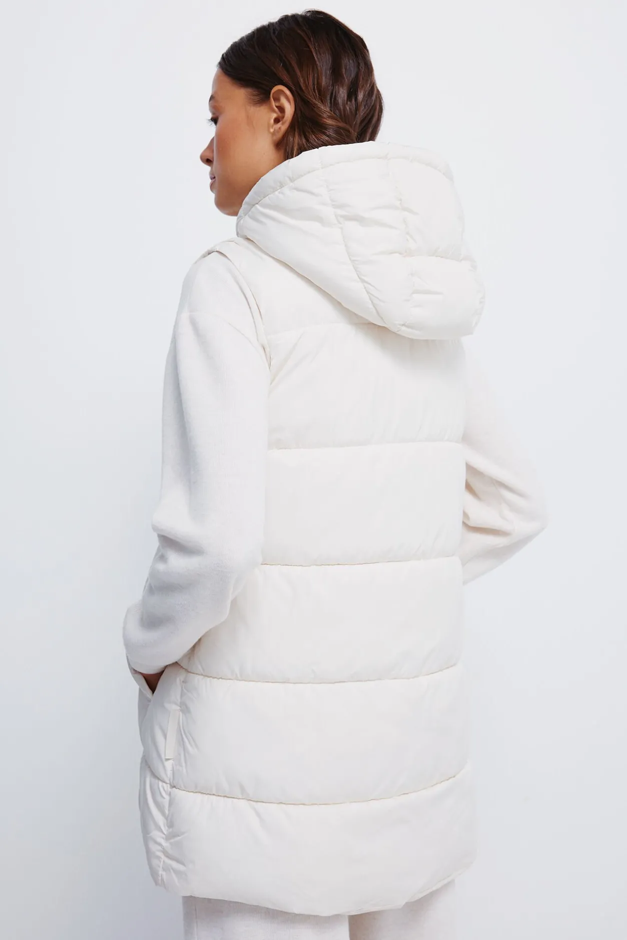 Springfield Chaleco capucha poliéster reciclado marr&oacute;n Outlet