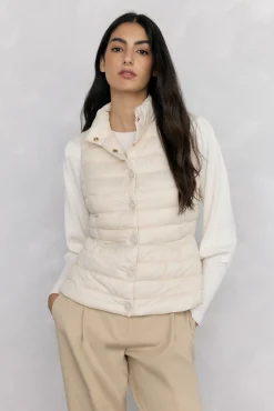 Pedro del Hierro Chaleco corto peplum Crudo Sale