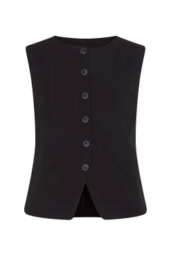 Cortefiel Chaleco cuello redondo Negro New