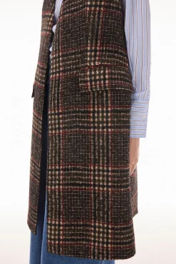 TFP by Tamara Falcó Chaleco de cuadros Marr&oacute;n Best