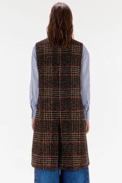 TFP by Tamara Falcó Chaleco de cuadros Marr&oacute;n Best