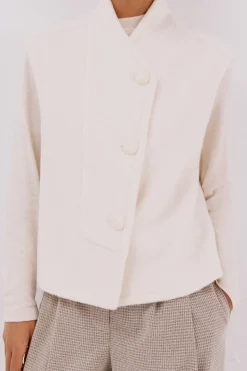 Cortefiel Chaleco de mujer oversize Marfil New