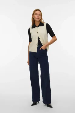 Vero Moda Chaleco de punto Beige Best