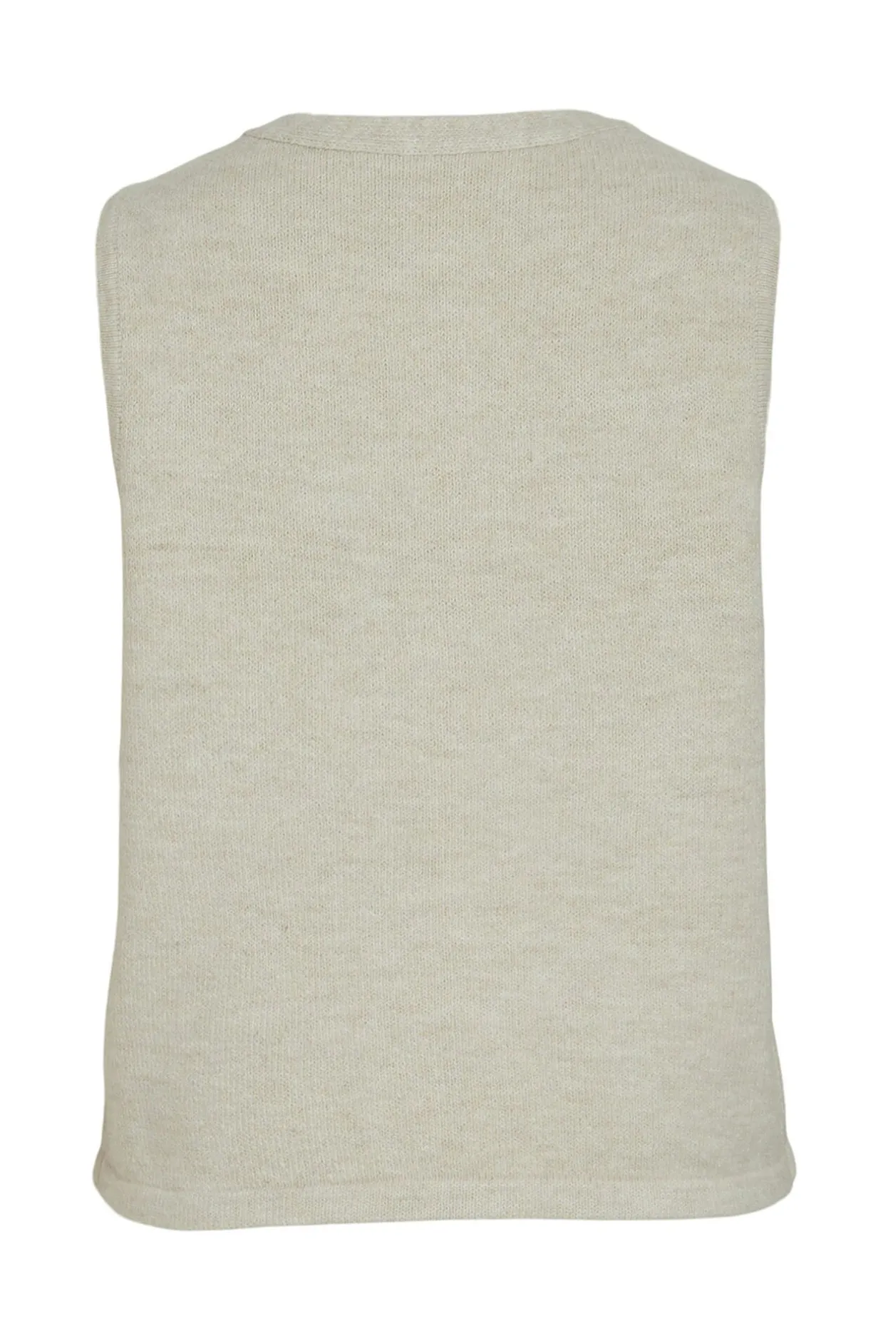 Vila Chaleco de punto con botones joya Beige Best