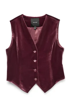 Vero Moda Chaleco de terciopelo Morado Discount