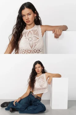 High Spirits Chaleco Dulcie blanco