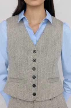 Pedro del Hierro Chaleco espiga Gris Online