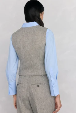 Pedro del Hierro Chaleco espiga Gris Online