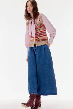 TFP by Tamara Falcó Chaleco jacquard geométrico Beige Best