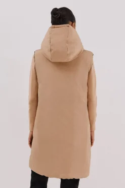 Cortefiel Chaleco largo reversible Negro Clearance