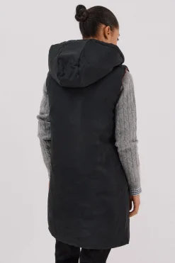 Cortefiel Chaleco largo reversible Vino Discount