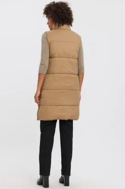 Vero Moda Chaleco midi acolchado de mujer Marr&oacute;n Best