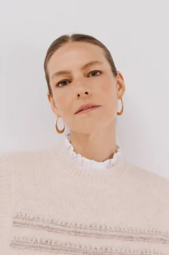 Cortefiel Chaleco punto pasadas Marfil Discount