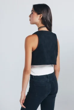 Springfield Chaleco tachas metálicas negro New