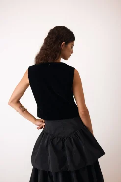 Pedro del Hierro Chaleco terciopelo Negro