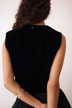 Pedro del Hierro Chaleco terciopelo Negro