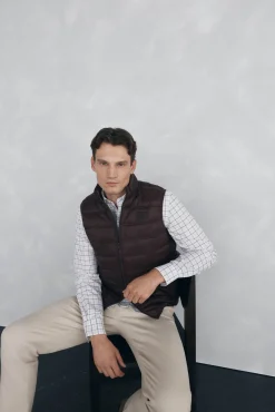 Pedro del Hierro Chaleco ultraligero Marr&oacute;n Best