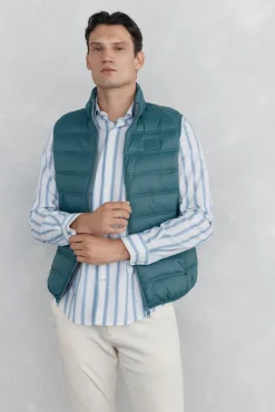 Pedro del Hierro Chaleco ultraligero Turquesa Outlet