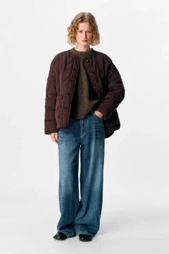 Object Chaqueta acolchada Marr&oacute;n oscuro