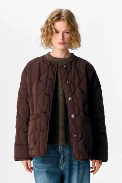 Object Chaqueta acolchada Marr&oacute;n oscuro