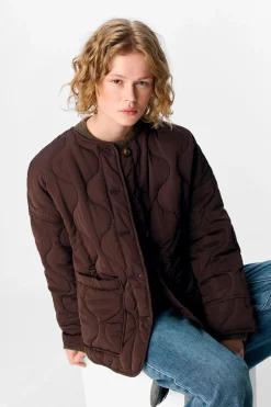 Object Chaqueta acolchada Marr&oacute;n oscuro