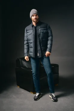 OOTO Chaqueta acolchada con bolsillos Azul marino
