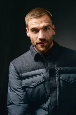 OOTO Chaqueta acolchada con bolsillos Azul marino